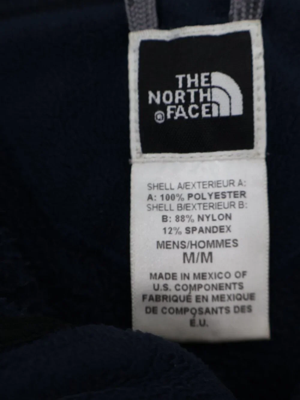 The North Face Fleece Jacket Mens M Navy Blue Polartec Full Zip Denali Style‎